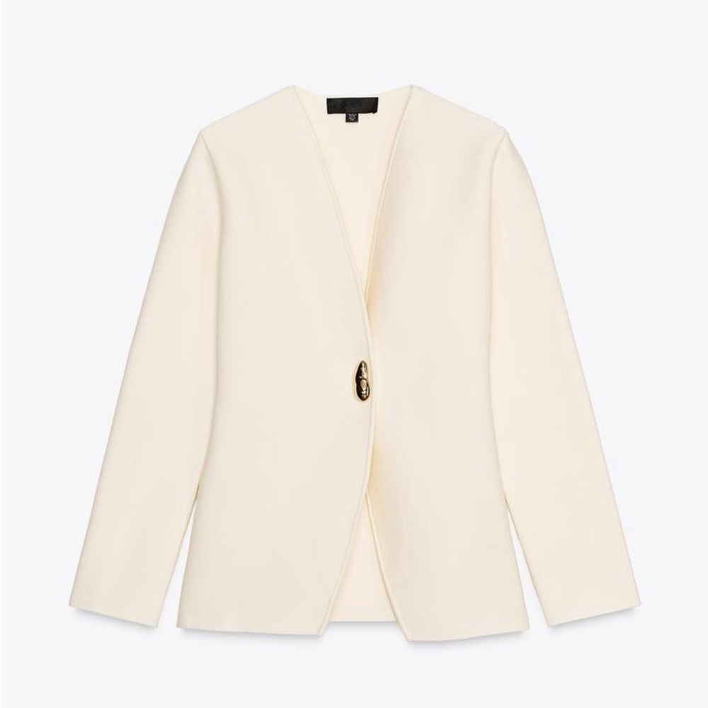 Elegant Cream Women's Blazer